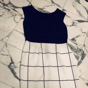 Christin Michaels Black & White Dress Sz 6